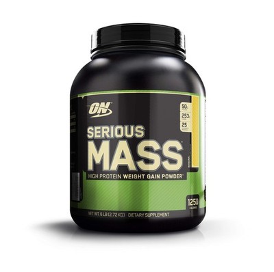 Optimum Nutrition Serious Mass Gainer Protein Powder, Banana, 6 lbs Exp. 5/26
