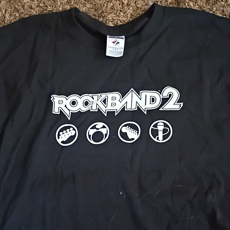 Jerzees Rock Band 2 Heavyweight Cotton Pre-Shrunk T-Shirt Video Game Merchandise