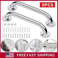 2X Stainless Steel Grab Bar Bathroom Safety Handicap Shower Tub Handle Support