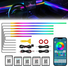 Dreamcolor Acrylic Interior Car LED Strip Light with Wireless APP, RGB 6 in 1 wi