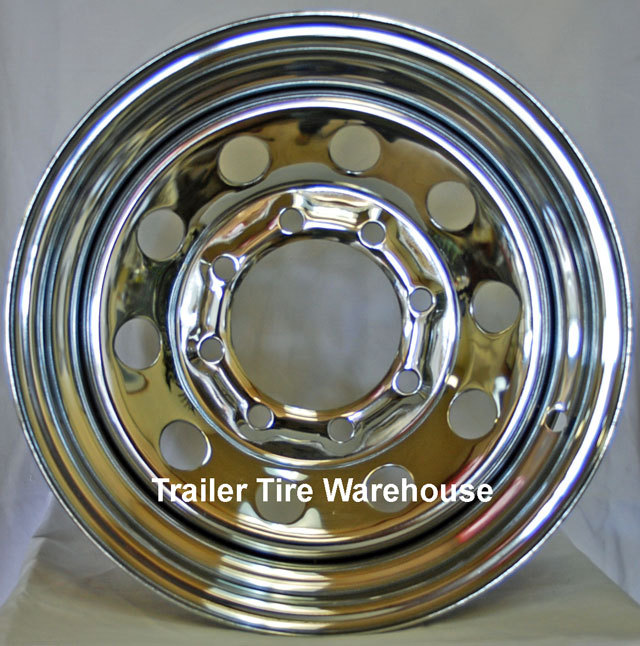 16 Chrome Modular Trailer Wheel (8 6.5) 8 Lug Rim on PopScreen
