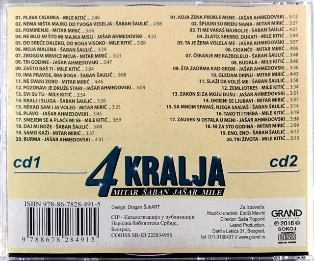 2CD 4 KRALJA MITAR SABAN JASAR MILE plava ciganka pomirenje samo kazi cigance