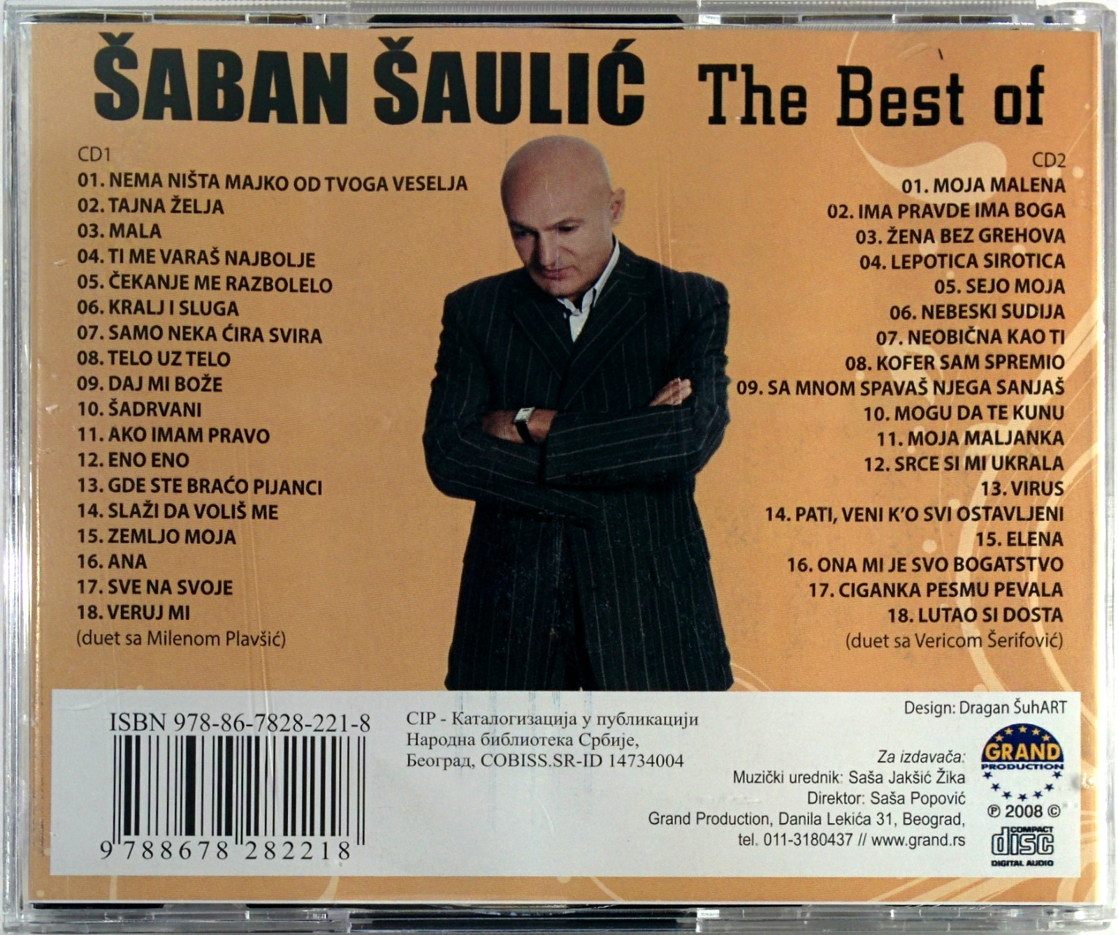 2CD SABAN SAULIC THE BEST OF compilation 2008 grand folk srbija hrvatska bosna
