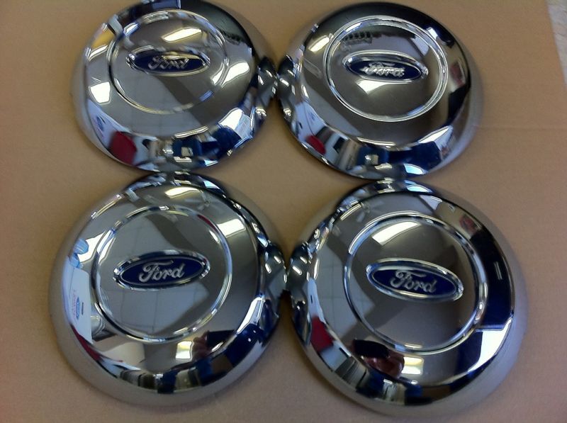 New Ford F150 OE factory chrome steel wheel center caps 04 08  