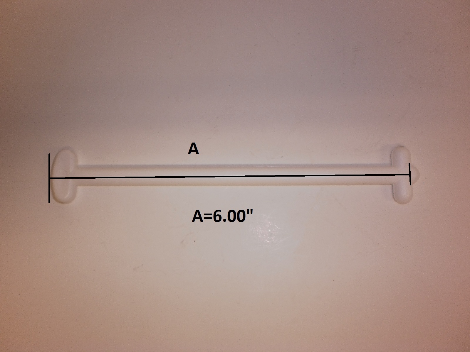 6 Inch White Door Hold Back Image 3