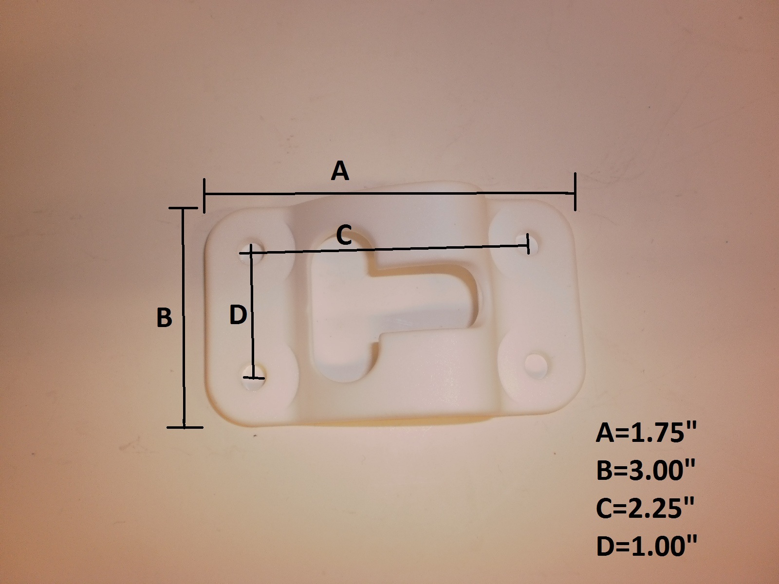 6 Inch White Door Hold Back Image 1