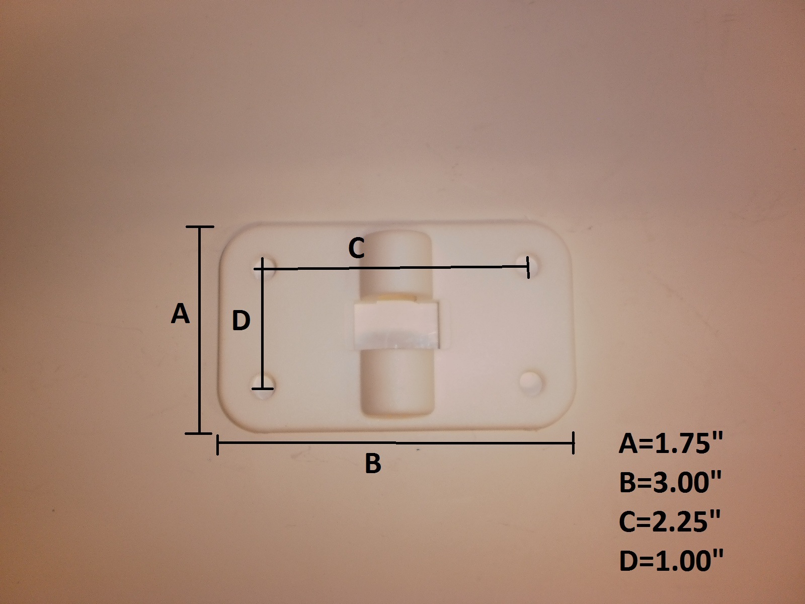 6 Inch White Door Hold Back Image 2