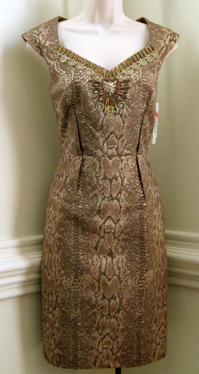 Antonio Melani   Womens Cap Sleeve Dress, Chestnut, New, Discount 
