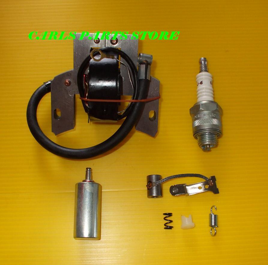 BRIGGS & STRATTON COIL POINTS CONDENSOR SPARK PLUG MODELS 80201 80202