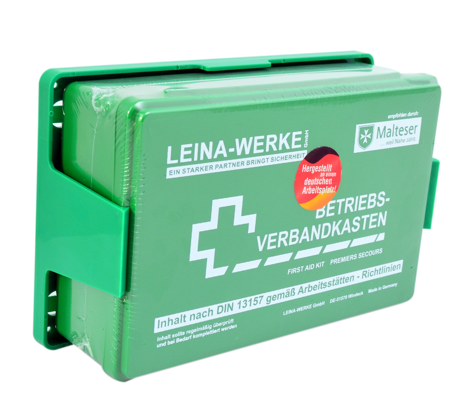 Betriebs Verbandkasten Erste Hilfe Koffer DIN13157 Grün mit Halterung ...
