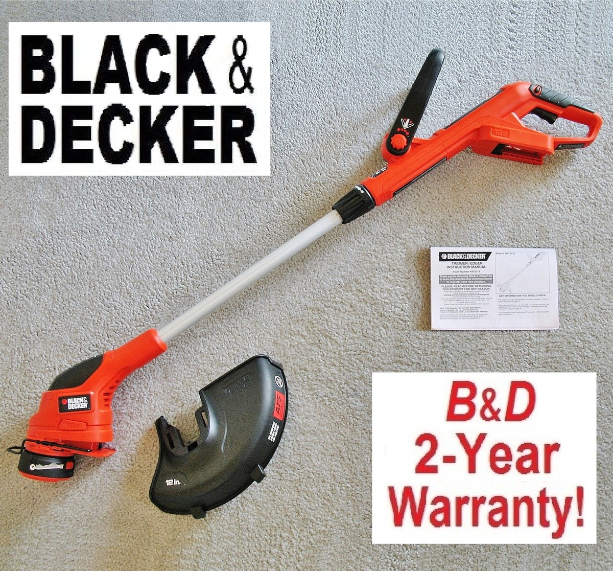 Black & Decker Grass Hog 18V Cordless Trimmer and Edger NST2018