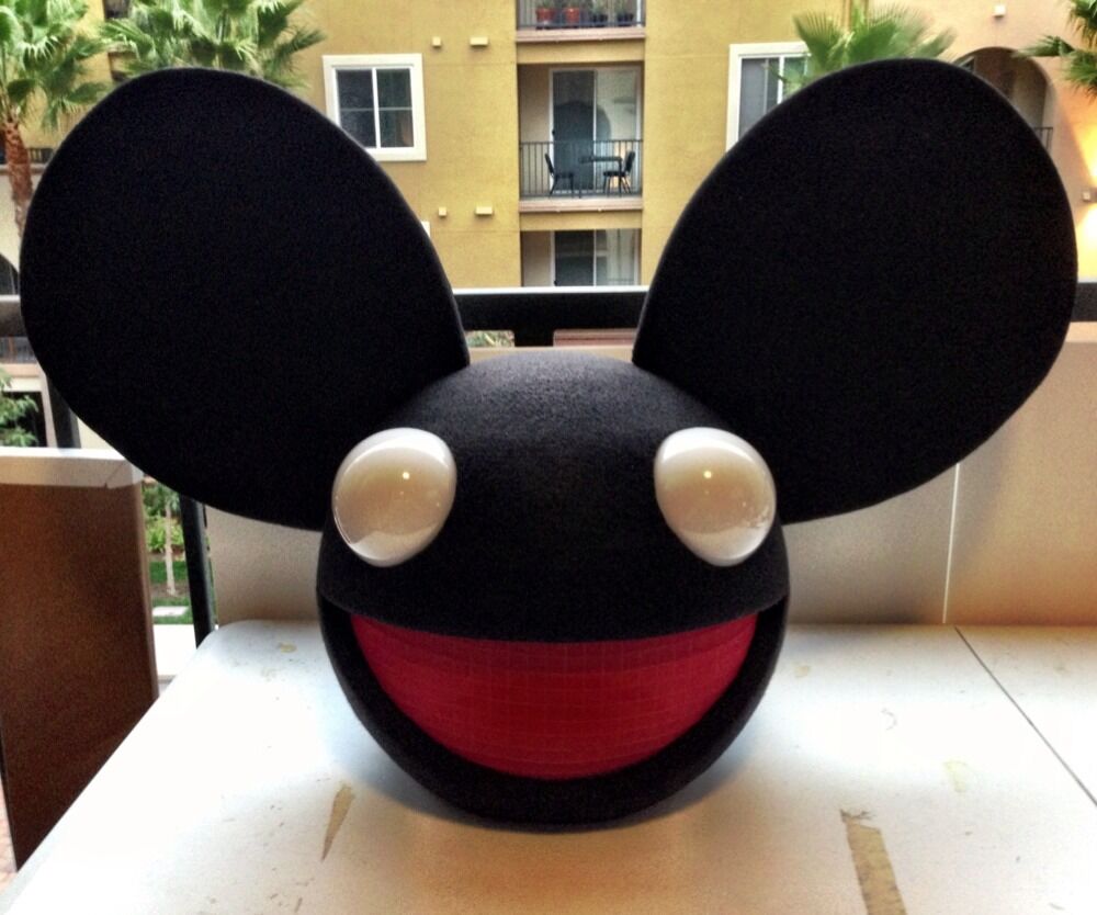 Black Sound Activated Lighting Mouse Mask Home Made Deadmau5 Head Replica