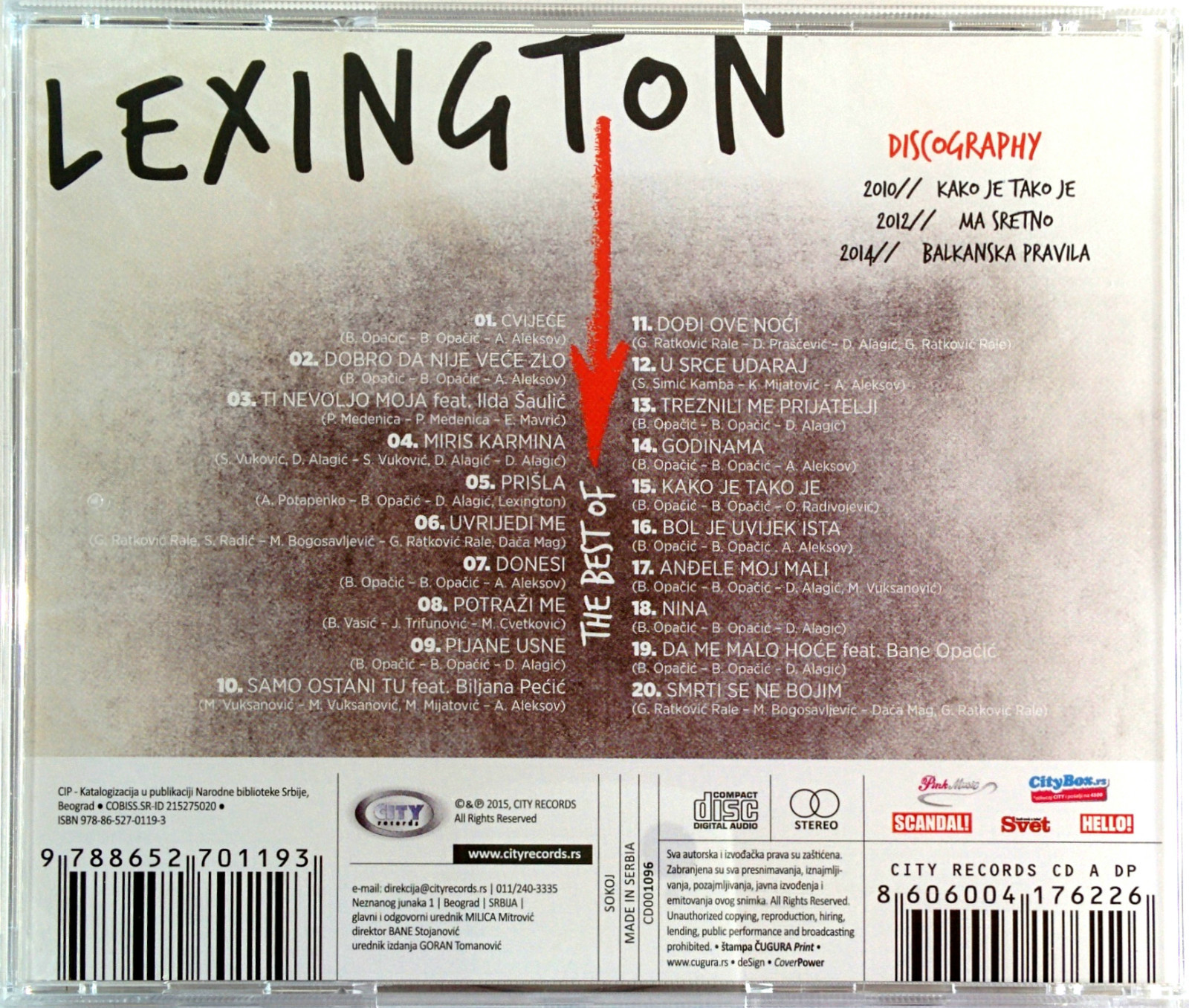 CD LEXINGTON BAND THE BEST OF 2015 zabavna muzika srbija hrvatska bosna balkan  