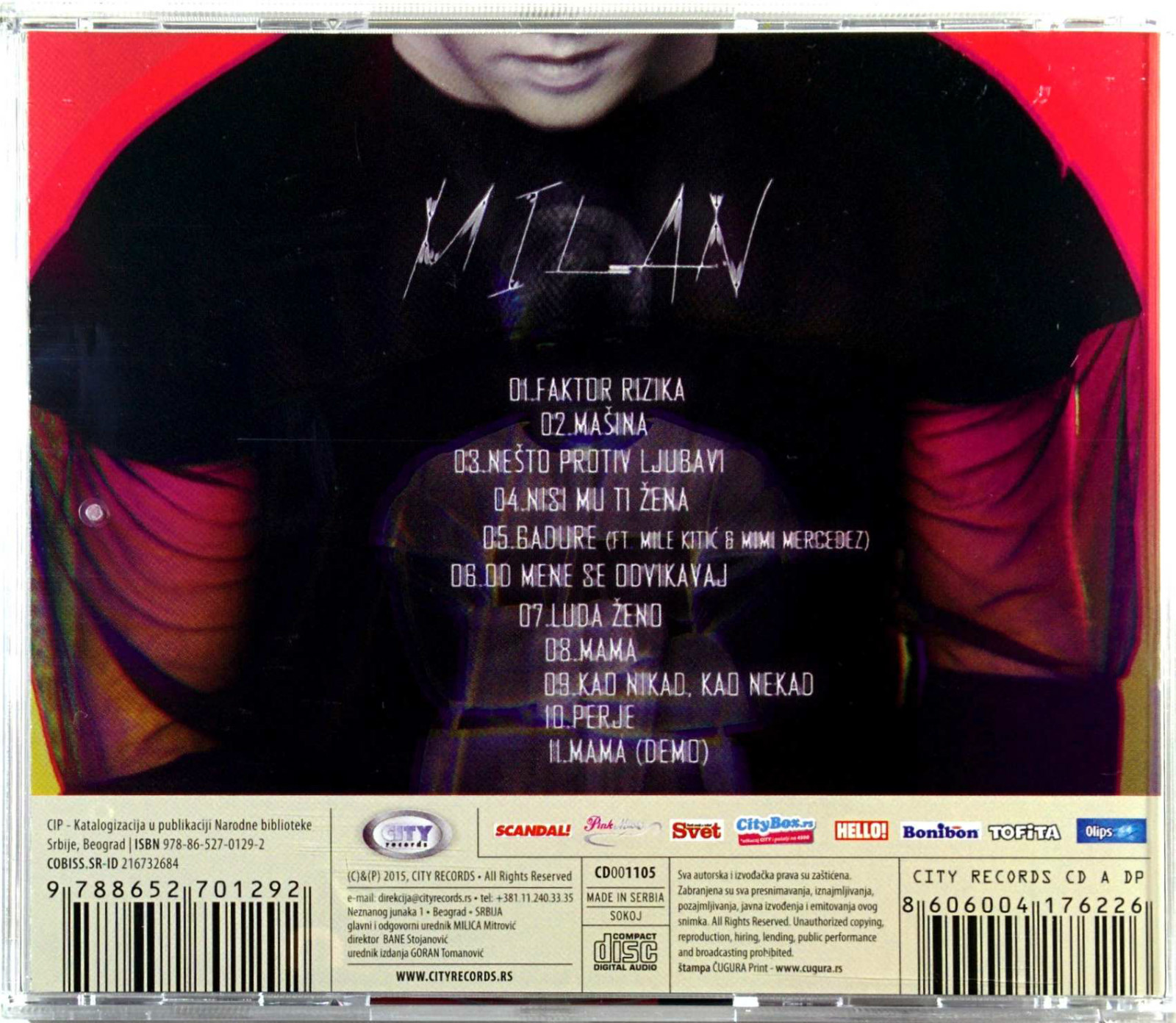 CD MILAN STANKOVIC album 2015 pop muzika srbija bosna hrvatska balkan balkanska