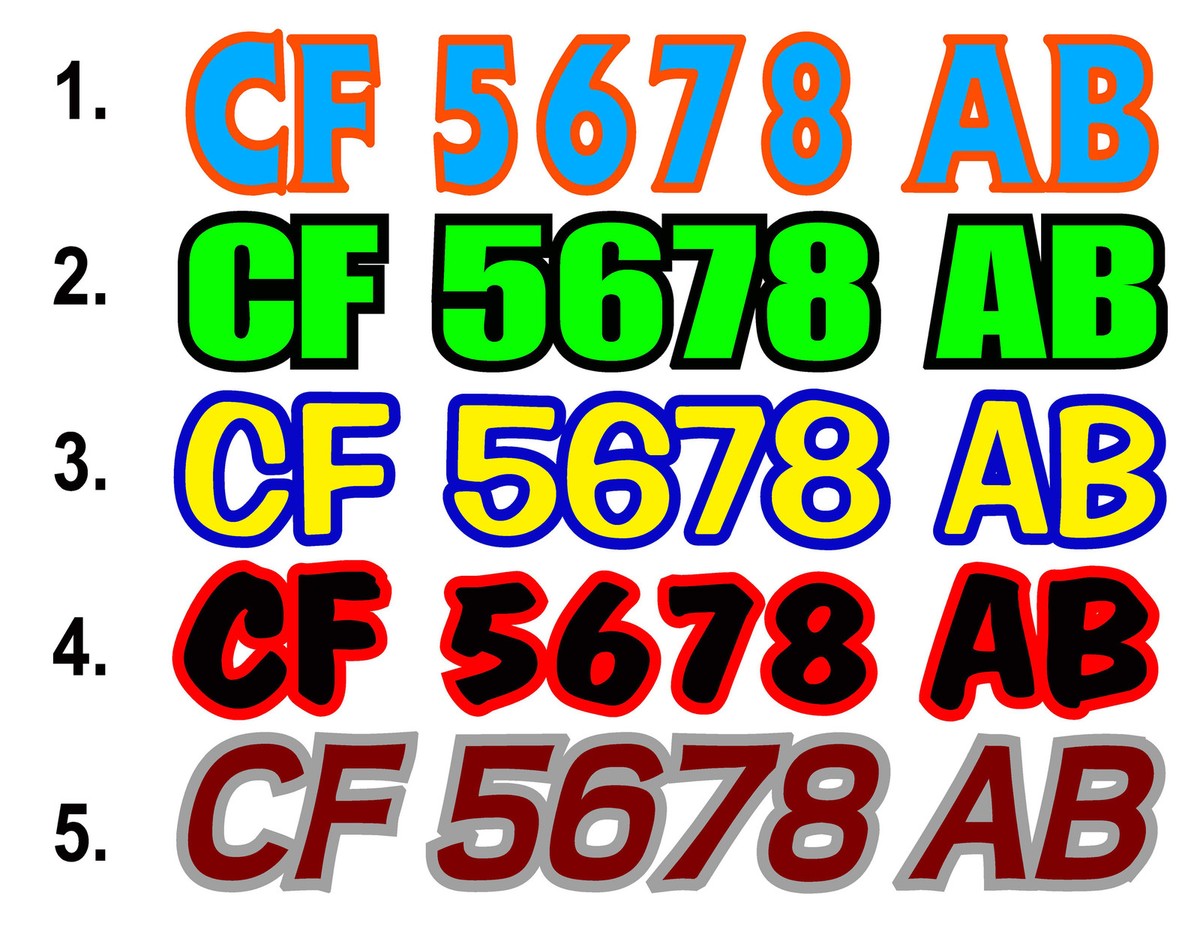 Custom Boat PWC Jet Ski Sea Doo Registration Hull ID Number Decal on