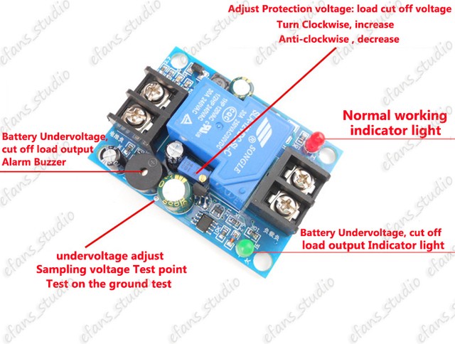 Battery anti-over discharge protection controller Relay ...