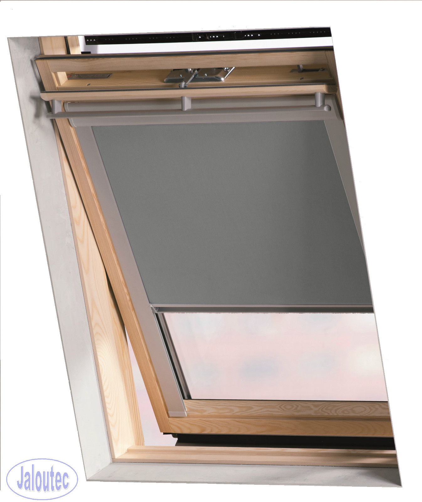 Dachfensterrollo Farbe grau Verdunkelung für Velux Fenster