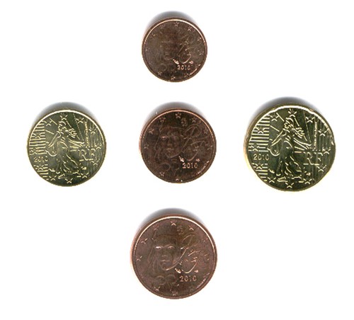 France 2010 Set of 5 (UNC)