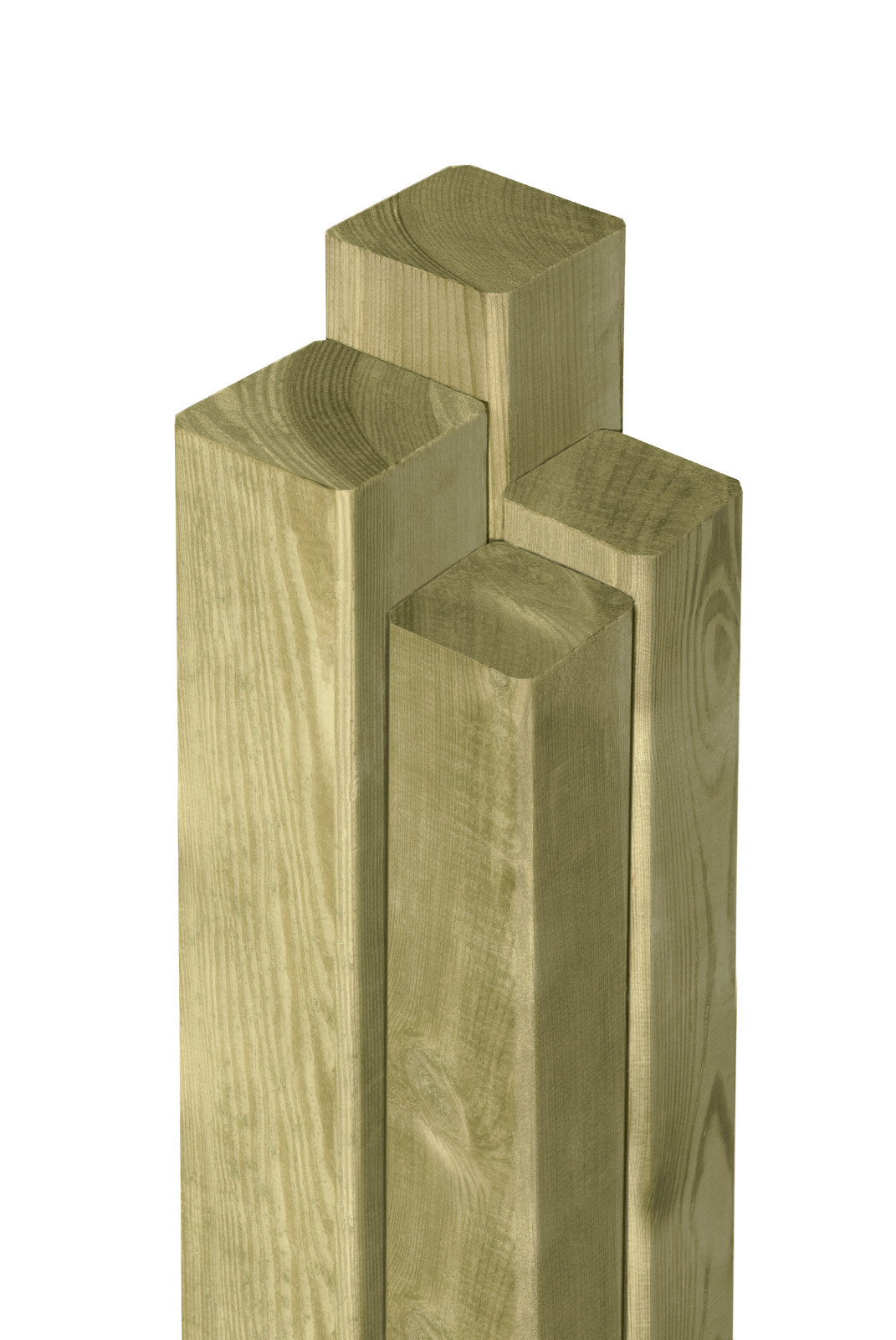 Zaunpfosten Kantholz gekappt kdi grün 9x9cm Länge 90cm