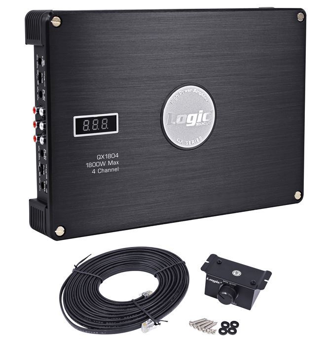 Logic Soundlab QX1804 1800 Watt Peak 900W RMS 4 Channel Car Amplifier