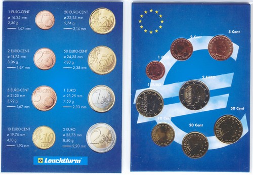 Luxembourg 2002 Set of 8 UNC