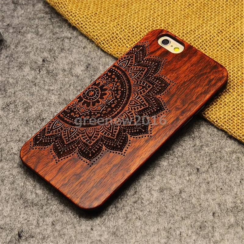Luxus Laser Gravur Real Holz Pc Back Taschen Handy Schutz Hulle Fur Iphone 5 6 7 Ebay