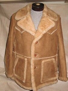 Marlboro Shearling Sheepskin Fur Coat Jacket Brown | eBay