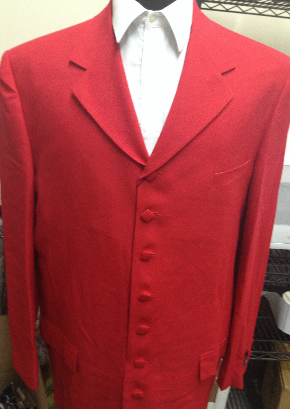 Men/'s long coat jacket 7 square button zoot suit come with pants Purple #903P