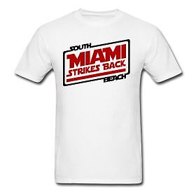 Miami Heat Star Wars Style T Shirt   Lebron Wade Bosh  