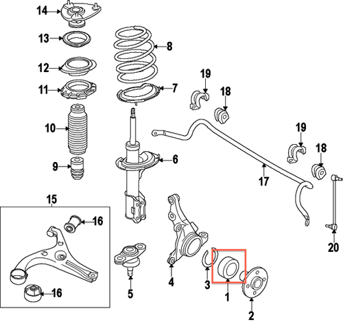 *NEW* Pair of Front Wheel Hub Bearings for Elantra / Veloster / Forte