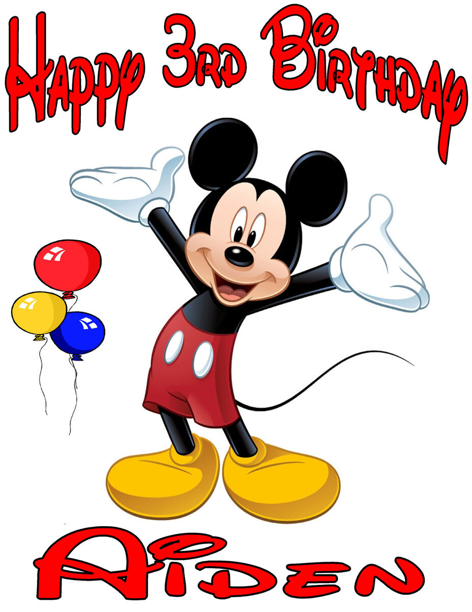 New Personalized Custom Mickey Mouse Birthday T Shirt Party Favor Gift