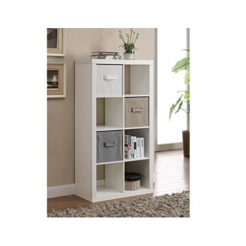 Details About Bookcase Storage 8 Cube Organizer Shelves Shelving White Wood Bedroom Furniture