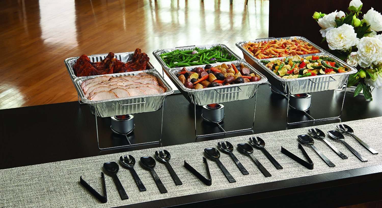 Party Essentials Set Serving Buffet 33 Pc Food Tray Forks ...