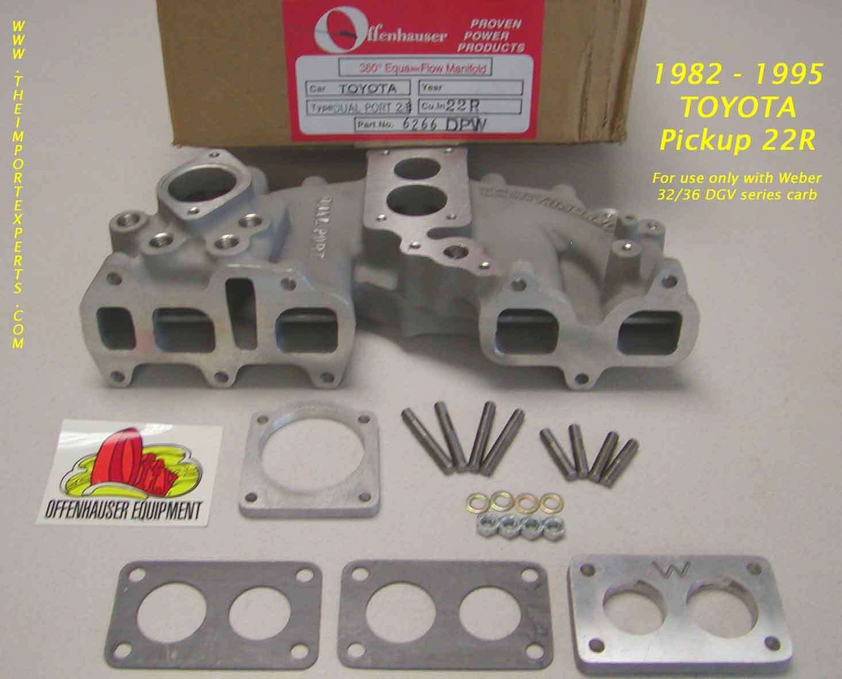 Toyota Pickup 22R Offenhauser Dual Port Intake Manifold on PopScreen