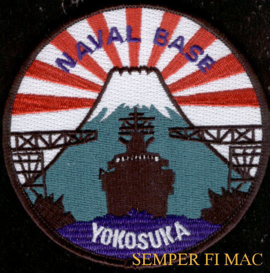 Us Naval Base Yokosuka Japan Us Navy Patch Uss Ship Pin Up Port Fmf Marines Wow Ebay