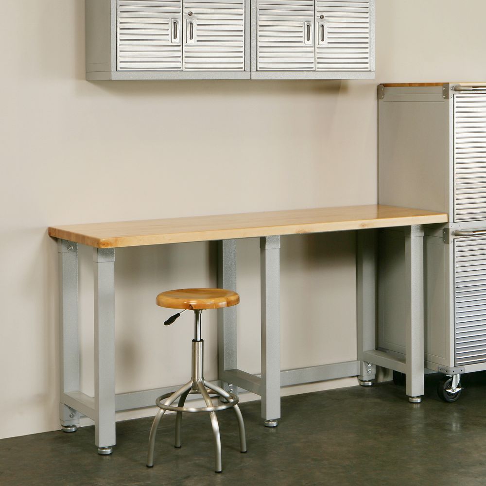 Ultra Heavy-Duty Commercial Garage Wooden Top Workbench 