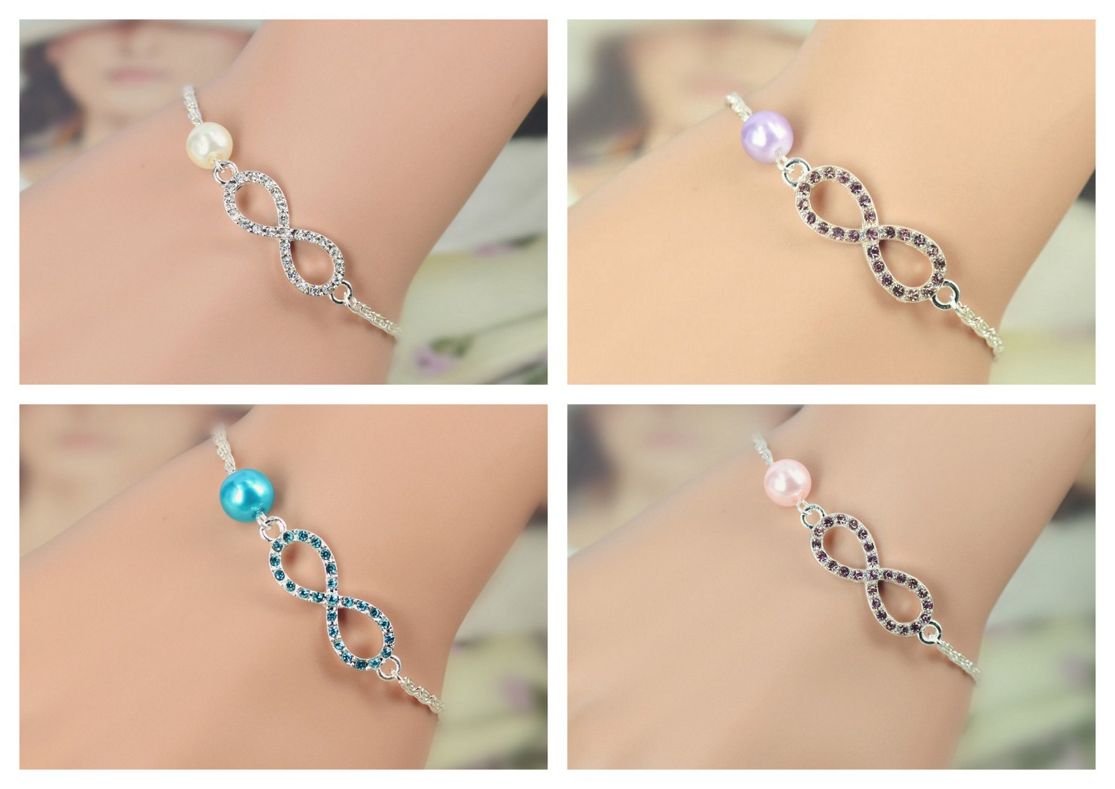 Unendlichkeits Armband in Orange Unendlich Forever Bracelet Endless Geschenk