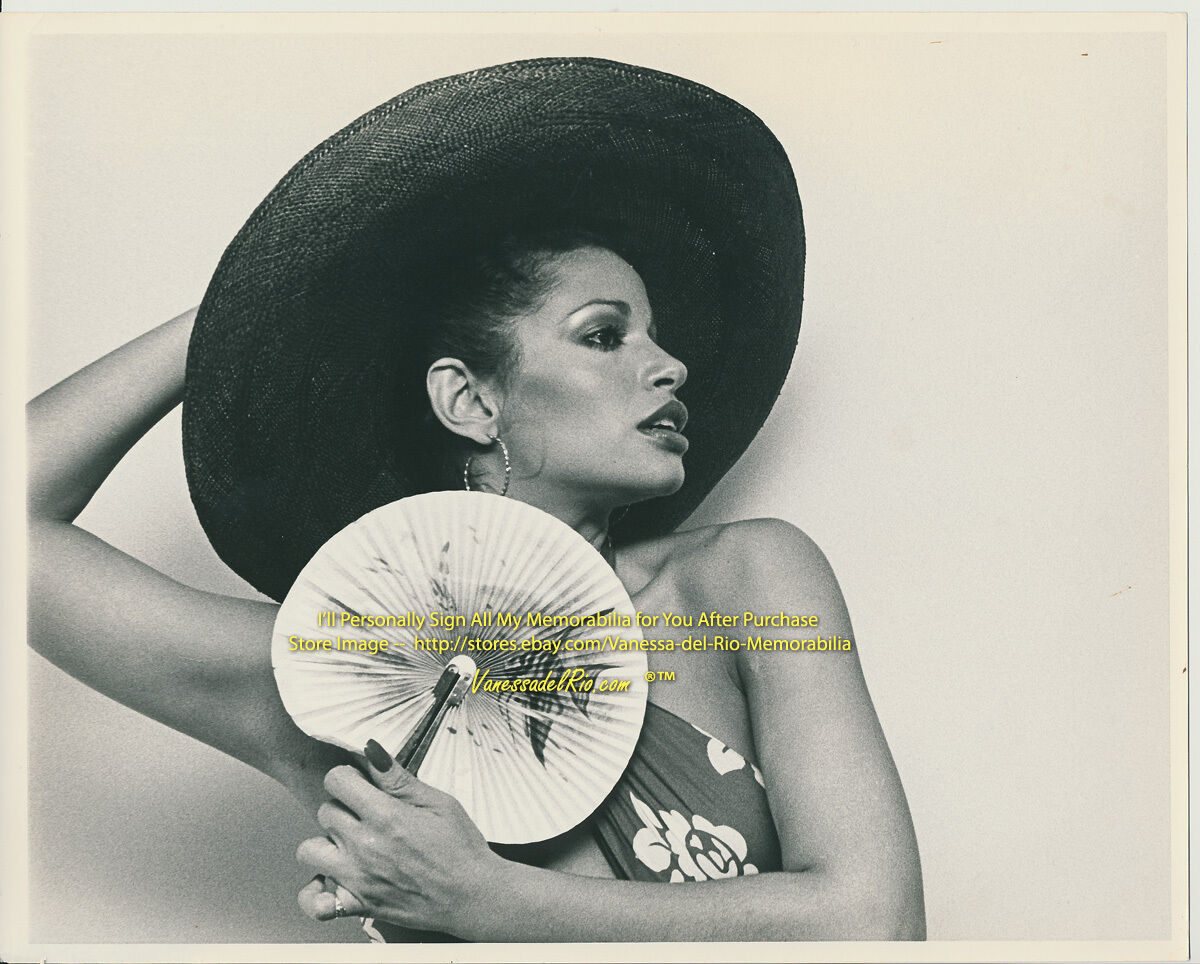 Vanessa del Rio This Collectible B&W Glossy is From 1975/7 Hat & Fa...