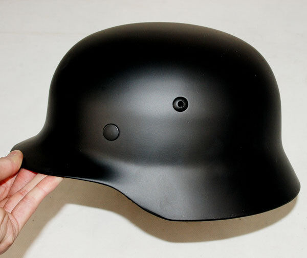 WW2 GERMAN ELITE M35 HELMET MATTE BLACK  3579  