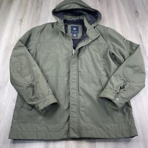 Victorinox Full Zip Nylon/Cotton Green Jacket Mens Size XL Fleece Lined