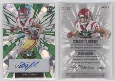 2022 Leaf Valiant Green Crystals /30 Drake London #BA-DL2 Rookie Auto RC