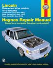 Repair Manual fits 1970-2010 Lincoln Town Car Continental Mark VII  HAYNES