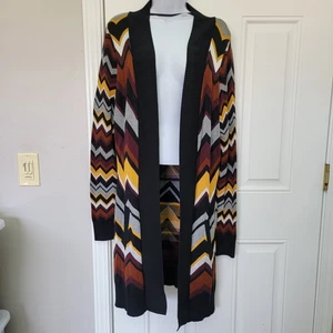 Missoni Target 20th Anniversary Chevron Long Cardigan Sweater Duster Size Large - Picture 1 of 9