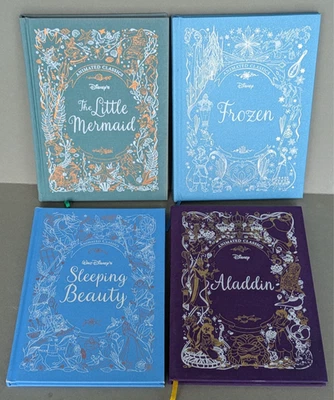 4 x Disney Animated Classics Books (Frozen, Aladdin, Little Mermaid, Sleeping Be - Image 1 of 4