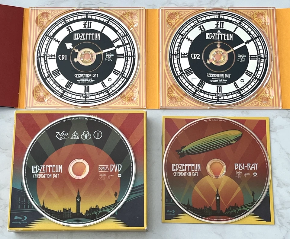Led Zeppelin Celebration Day 2 CD/Blu-ray/DVD DELUXE ED. 2012 Robert Plant RARE! Foto 1 de 4