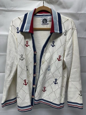 Suéter de Colección Libro de Cuentos Tejidos Anclas Tema del Océano Mujeres 1XL Limitado Foto 1 de 4