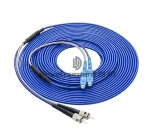 Armored Cable SC UPC to ST UPC SM 9/125 Duplex Fiber Optic Patch Cord 300M - Picture 1 of 5