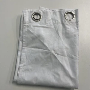 Eclipse 42x63" White (grey marks) Grommet (Single panel) Opaque washed curtain - Picture 1 of 12