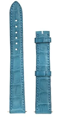 Chopard Genuine Alligator Leather Turquoise Blue 16MM x 14MM Tang Buckle Strap - Image 1 of 3