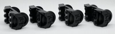 4x Nuevas Ruedas de Tren LEGO Negras Rueda de Montaje con Pasadores de Plástico Foto 1 de 2